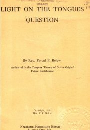Image of title page of book Light on the Tongues Question