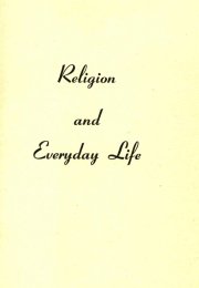 Title page image Religion and Everyday Life
