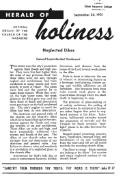 Title Page of Herald of Holiness - September 24, 1951