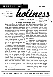 Title Page of Herald of Holiness - January 23, 1952