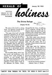 Title Page of Herald of Holiness - January 30, 1952