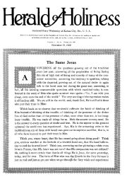 Title Page of Herald of Holiness - November 24, 1920