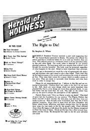 Cover page of Herald of Holiness - June 12, 1950