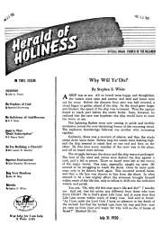 Cover page of Herald of Holiness - July 31, 1950