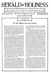 Front page of Herald of Holiness - December 14, 1921