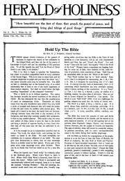 Front page of Herald of Holiness - May 3, 1922
