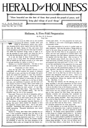 Front page of Herald of Holiness - January 3, 1923