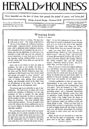 Front page of Herald of Holiness - March 21, 1923