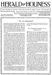 Front page of Herald of Holiness - October 10, 1923
