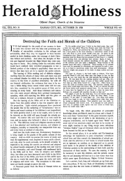 Front page of Herald of Holiness - October 29, 1924