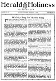 Front page of Herald of Holiness - February 4, 1925