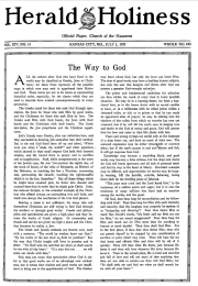 Front page of Herald of Holiness - July 1, 1925