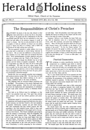 Front page of Herald of Holiness - July 22, 1925