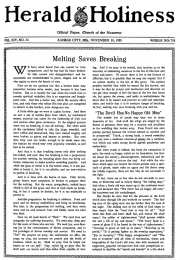 Front page of Herald of Holiness - November 18, 1925