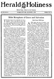 Front page of Herald of Holiness - December 2, 1925