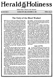 Front page of Herald of Holiness - December 16, 1925