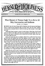 Front page of Herald of Holiness - March 10, 1926