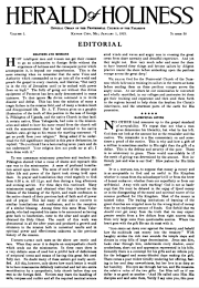 Front page of Herald of Holiness - January 1, 1913