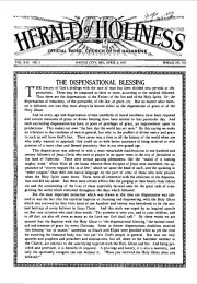 Front page of Herald of Holiness - April 6, 1927
