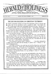 Front page of Herald of Holiness - October 5, 1927