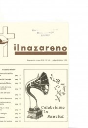 IL NAZARENO - Luglio-Ottobre 1981