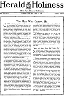 Herald of Holiness - April 15, 1925