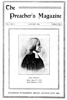 Preacher's Magazine, Volume 1 Number 1, January 1926