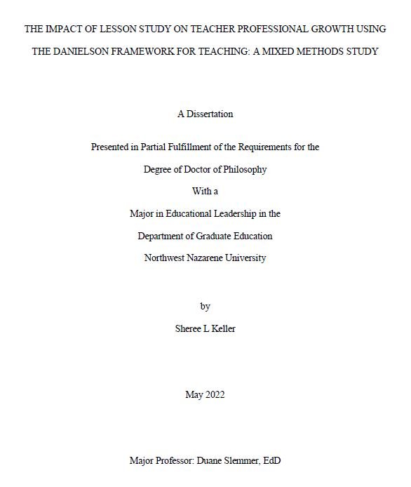 Dissertation cover