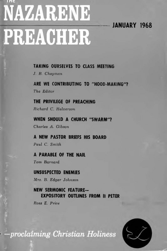 Title Page of Nazarene Preacher