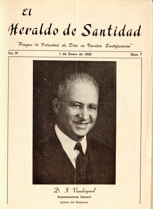 Portada: Doctor D. I. Vanderpool, Superintendente General de la Iglesia del Nazareno