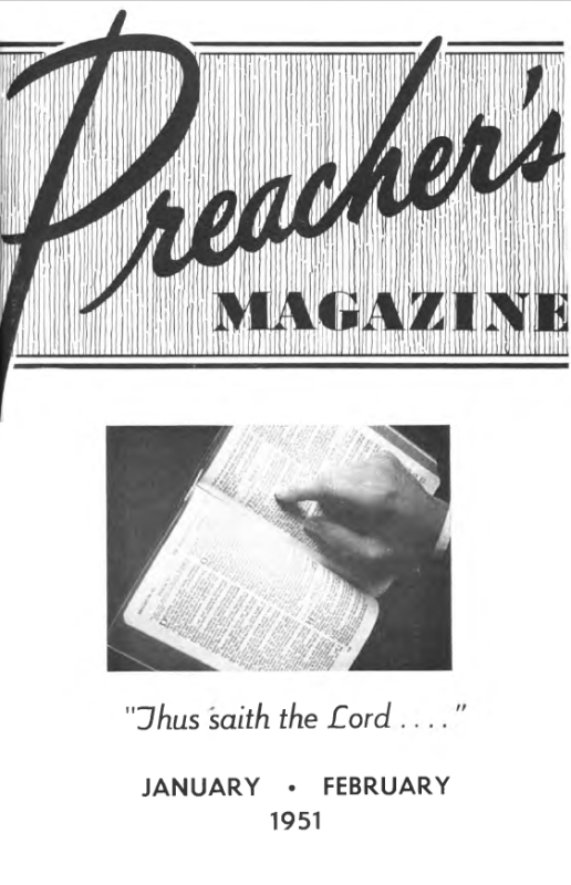 Title Page of Preacher's Magazine
