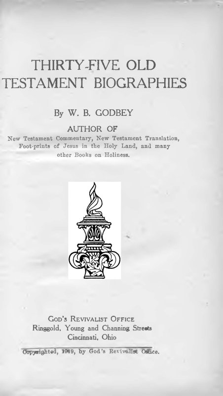 Image of Cover of Thirty-Five Old Testament Biographies