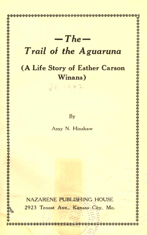 Title page of book The Trail of the Aguaruna