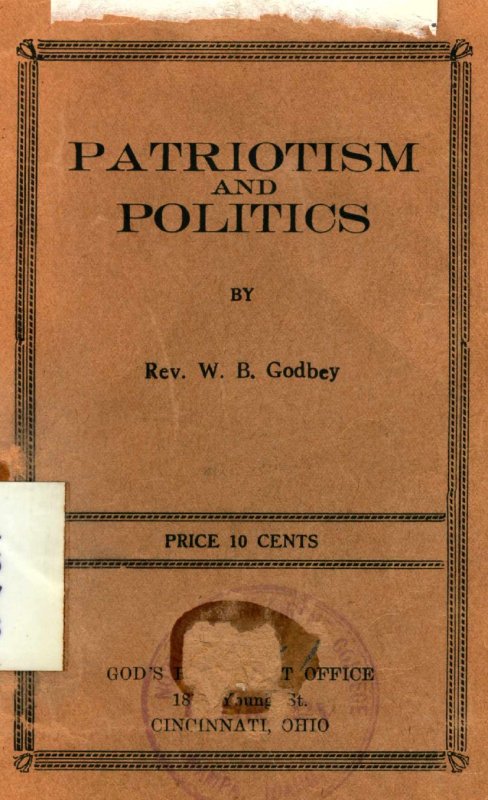 Image of Book Cover - Patriotism and Politics