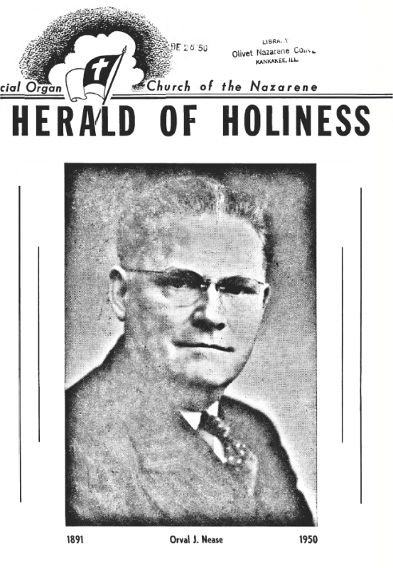 Title Page of Herald of Holiness - December 18, 1950