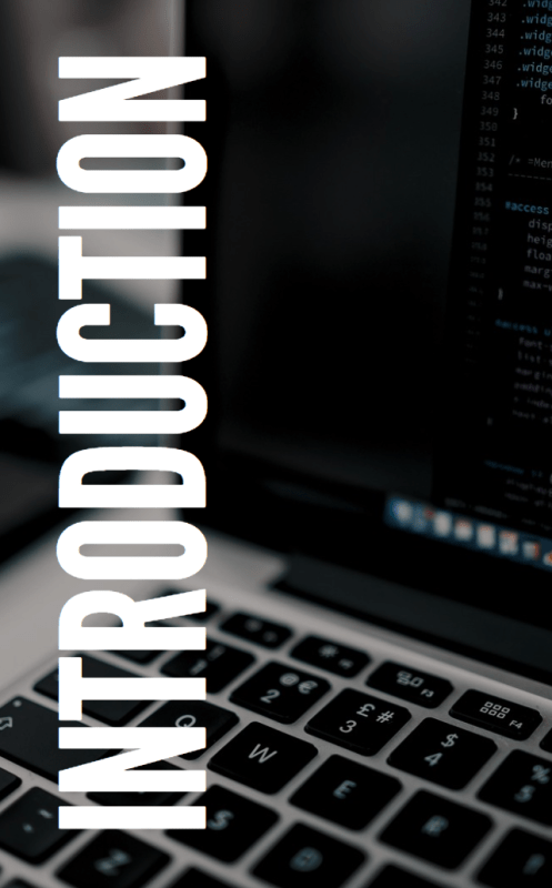 Introduction with a computer in the background