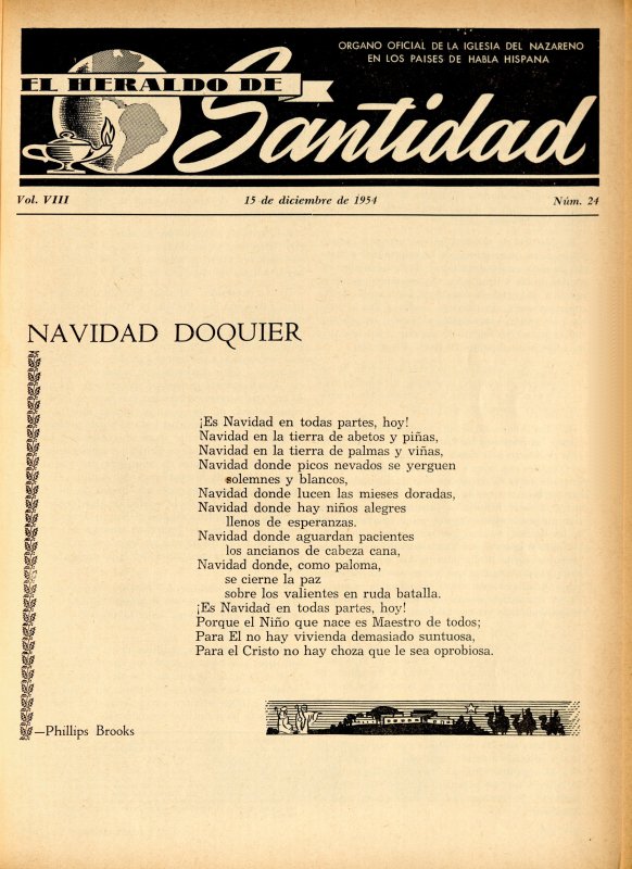 Portada: Navidad por doquier, Phillips Brooks