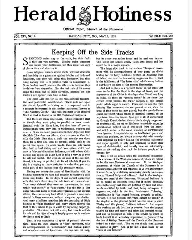 Herald of Holiness - May 6, 1925