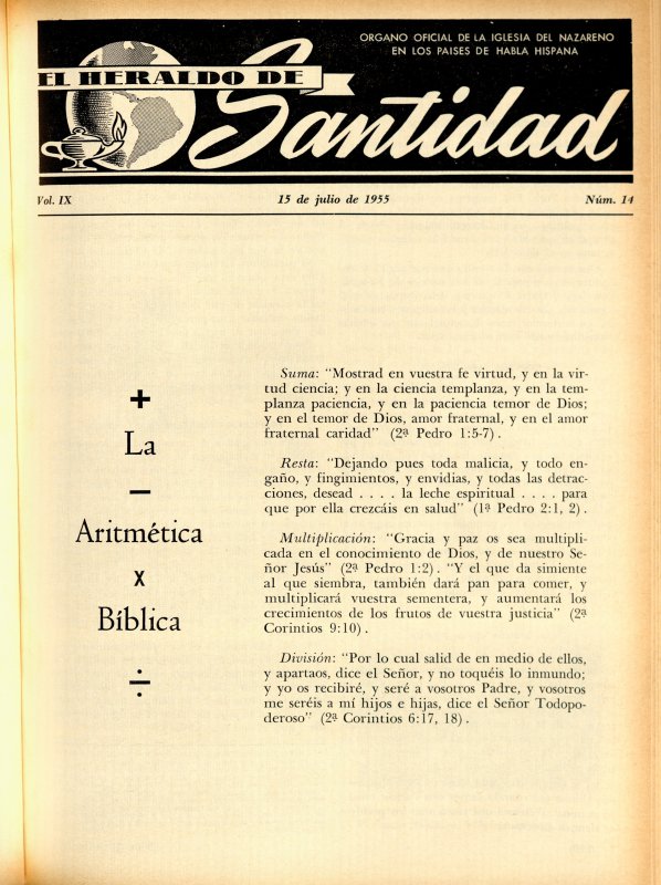 Portada: La aritmética bíblica, Anónimo