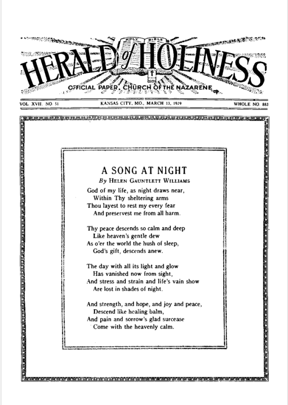 Front page of Herald of Holiness - March 13, 1929