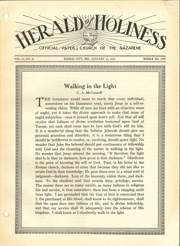HERALD OF HOLINESS - January 12, 1935