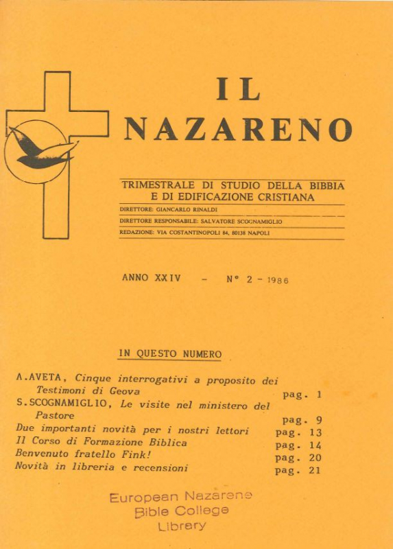 IL NAZARENO - Aprile-Giugno 1986