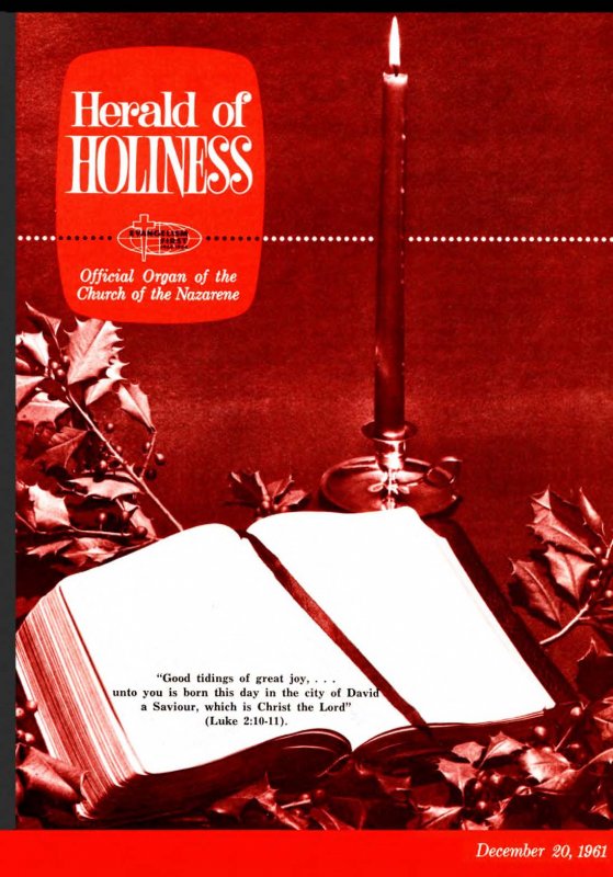 Herald of Holiness - December 20, 1961