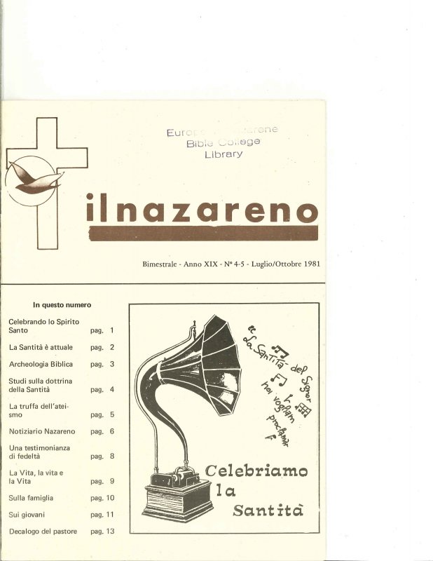 IL NAZARENO - Luglio-Ottobre 1981