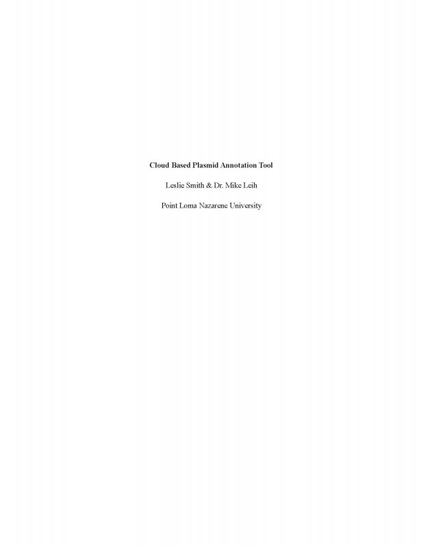 Cloud Based Plasmid Annotation Tool