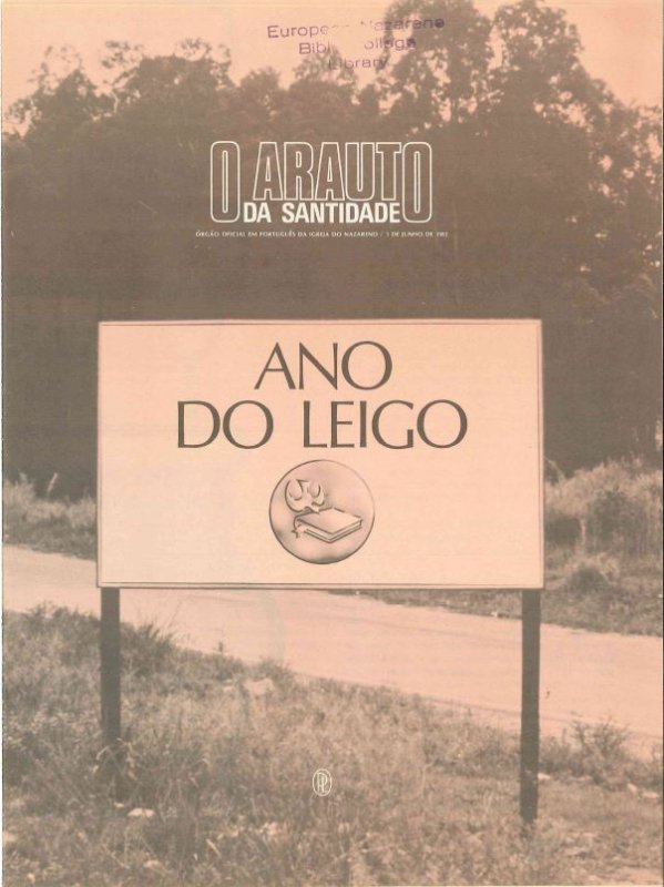 O ARAUTO DA SANTIDADE - 1 DE JUNHO DE 1982