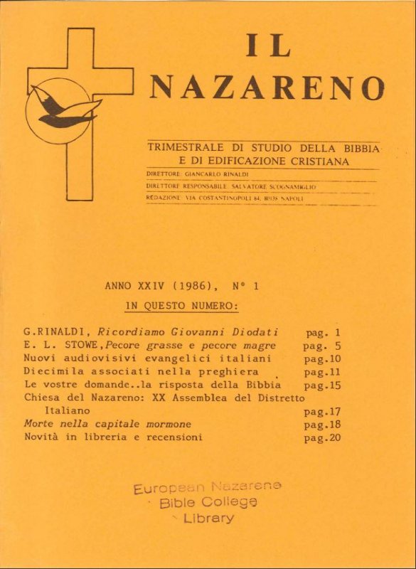IL NAZARENO - Gennaio-Marzo 1986
